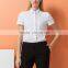 Business women formal short sleeve shirt, 2017 spring summer new OL, pure color, self-cultivation wrinkles, side shirt, custom