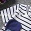 summer little girl dress striped demin stitching dress short sleeve cartoon dress baby colthes#A00296