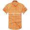 Hot selling fancy plaid design men shirt custom t shirt