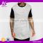 Shandao New Design Heather Cotton Longline Curved Hem Short Sleeve O-Neck Online Shopping India Tshirt