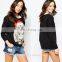 Cheap wholesale 100% Cotton jersey women Christmas jumpers with Cat Motif
