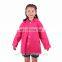 PUKR17011Rose Red Kids PU Rain Jacket Children Outdoor Windbreaker For 2-10 Y