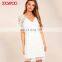 Alibaba fashion v neck cape sleeve ladies casual dress hollow out lace sexy women dresses