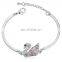 Austrian crystal bracelet Ballet swan silver bracelet