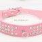 Three Rows Diamonds Pet Collar Leash Training Dog Pulling Rope Pet Neck Chain Pet Supplies