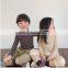 Boys and girls tops 2020 autumn Korean children's half high collar baby striped beige all-match bottoming shirt