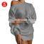 over 10colors stock Fashion Casual Women Lady Jumper Oversized Sweaters Knitted dress sexy off The shoulder knit