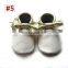 Baby boutique leather moccasins Shiny fringe bow Toddler Shoes 8styles