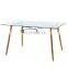 Modern Concise Style Design Tempered Glass Dining Table Rectangle Clear Glass Table Top With Polished Edge