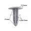 Hot Sale 100Pcs Auto Car Trunk Cover Shield Plastic Rivet Retainer Push in 6x6.7mm Hole Retaining Clip Fastener Trim Panel Clips