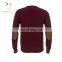 Mens 100% cashmere crew neck pullover sweater with elbow patches