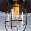 Black Vintage Shade Edison Wall Lamp Industrial Cage Pendant Lamp