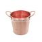Best Selling Copper Plated Ice Bucket Wholesale Price Copper Galvanized Beer Wine Champagne Chiller Bucket