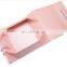 Hot Fancy Magnet Box Carton Black Rigid Flat Luxury Magnetic Folding Storage Paper Gift Box With Ribbon