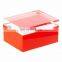 wholesale custom color acrylic display storage box with sliding cover lid