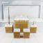 christmas decoration ceramic bathroom set with bamboo cup soap dispenser