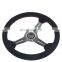 universal 350mm 14 aftermarket parts leather racing Carbon Fiber Spoke steering wheel with horn buttons