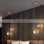 Round Gold Crystal Ceiling Light Modern Rectangle Crystal Pendant Chandelier Lamp For Villa Hotel Project