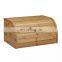 Countertop Extra Large Roll Top Bamboo Bread Boxes Rustic Storage Bin Holder For Kitchen