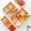 Bamboo Household Party Divided Grid  Nine Grids Food Kitchen & Tabletop Office Dried Food Storage Box Pantry Organizer