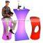 glow illuminated event night club led light bar stool furniture high cocktail table chair set