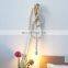 Macrame Hanging Wall Light Lamp, Hanging Cord lamp, Macrame Light Cord