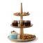 High Quality Wooden Platter Tray 3 Tier Cheap Wholesale Customized Size Decor Platter Table Vietnam Manufacturer