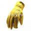 Gardening Climbing Camping Yellow Heat Resistant Safety Cowhide Driving Protective Leather Gloves For Working