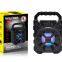4 Inch HF 1900 Portable Camping Lantern Music Surround Sound Box with RGB LED Light Wireless Speaker