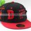 Letter D Embroideried 6 Panel Flat Brim Fashion Kids Children Sun Cap