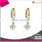 Newest Style High Quality Alloy Open Style Earrings With Colored Crystal Rhinestone