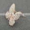 High-Grade Suit Clothing Drip Micro Inlay Zircon Butterfly Delicate Insects Brooch Ms High-End Jewelry