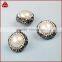 Classic round pearl beads with zircon, zircon pave pearl jewelry beads with hole