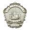 die struck antique silver school club pin badge