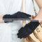 Black Girls Stylish Velour Gloves with Ruffle on Cuff