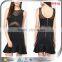 latest modern short dresses celebrity mermaid dress pattern insert mesh panel dress black sleeveless mesh dress