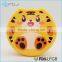/ / Health Food Use 2 Compartmens Round Kids Lunch Box with Fancy Printing and Fork