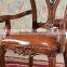 Dining Room European Vintage Genuine Leather Chair
