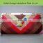 Hot sale cheap posh colorful striped shiny pu purse with decoration