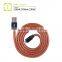 PU braided cell phone cable for ios and andriod