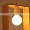 design geometry vintage square shape solid wood pendant lamp LED lamp