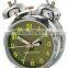3 inch metal case mechanical alarm clock mechanism, retro design clock, desktop clock