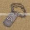 Stainless steel engrave blank dog tag with necklaces