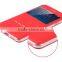 Best Selling Touch Metal Front Smart Window View PU Leather Folio Flip Case with Stand for iPhone 6
