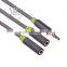 3.5mm Headphone Y Splitter Audio Cable 1 Male to 2 Female/1 in 2 Out AUX Cable