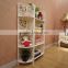 Home decor foldable wood corner shelf cheap with pretty pattern