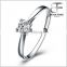 Women's 4 Claws Clear Cubic Zirconia Stone Silver 925 New Model Ring for girls