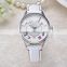 2016 montre suisse Korea Design leather band stainless steel lady purple watch quartz movt Uhren 3ATM