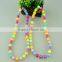 Colorful flower round shape necklace for kids jewelry beaded necklace