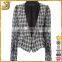 Spring Autumn 2016 Women American Style Plaid Blazers Lady Formal Outwear Coats Slim Fit Jacket                        
                                                Quality Choice